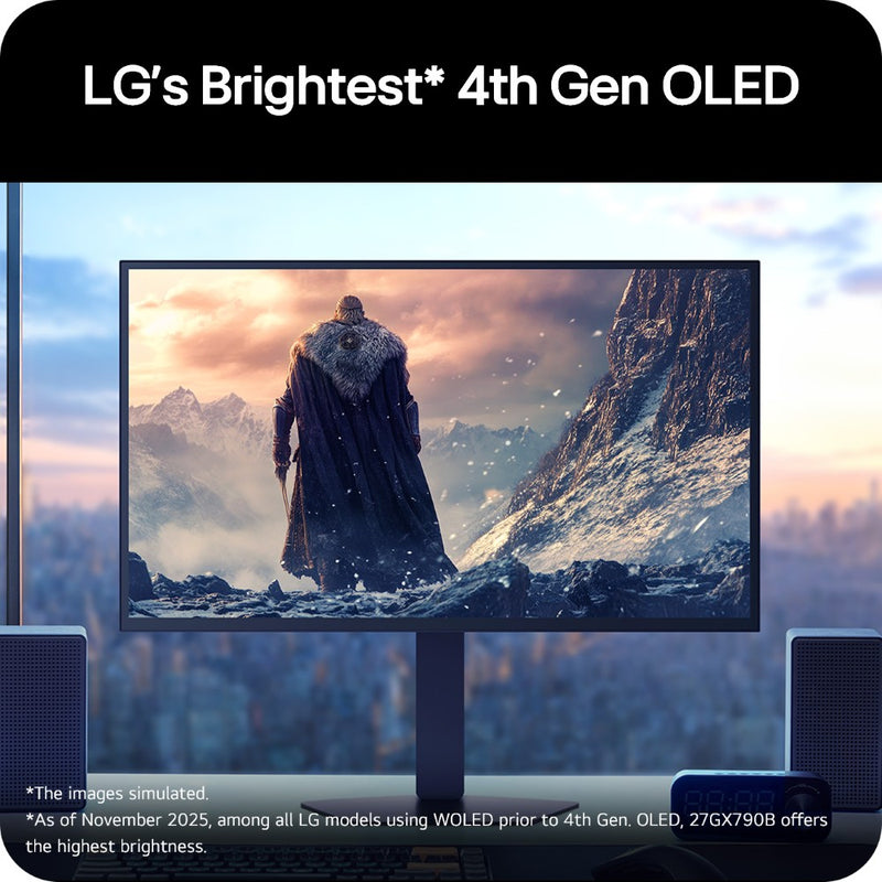 LG 27GX790B-B UltraGear 27” OLED QHD/FHD Dual Mode 540Hz/720Hz FreeSync/G-SYNC Widescreen Gaming Monitor
