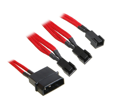 BitFenix Alchemy Molex to 3pin x3 Fan adaptor 5V 20cm - Red