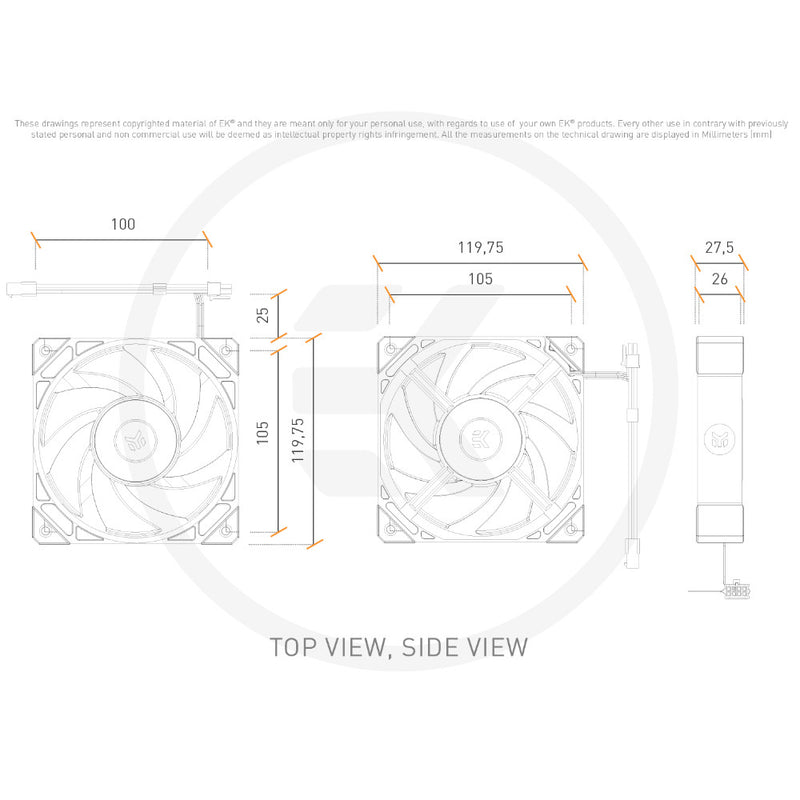 EK Water Blocks EK-Quantum Phase 120 DRGB Black High Static Pressure PWM Fan