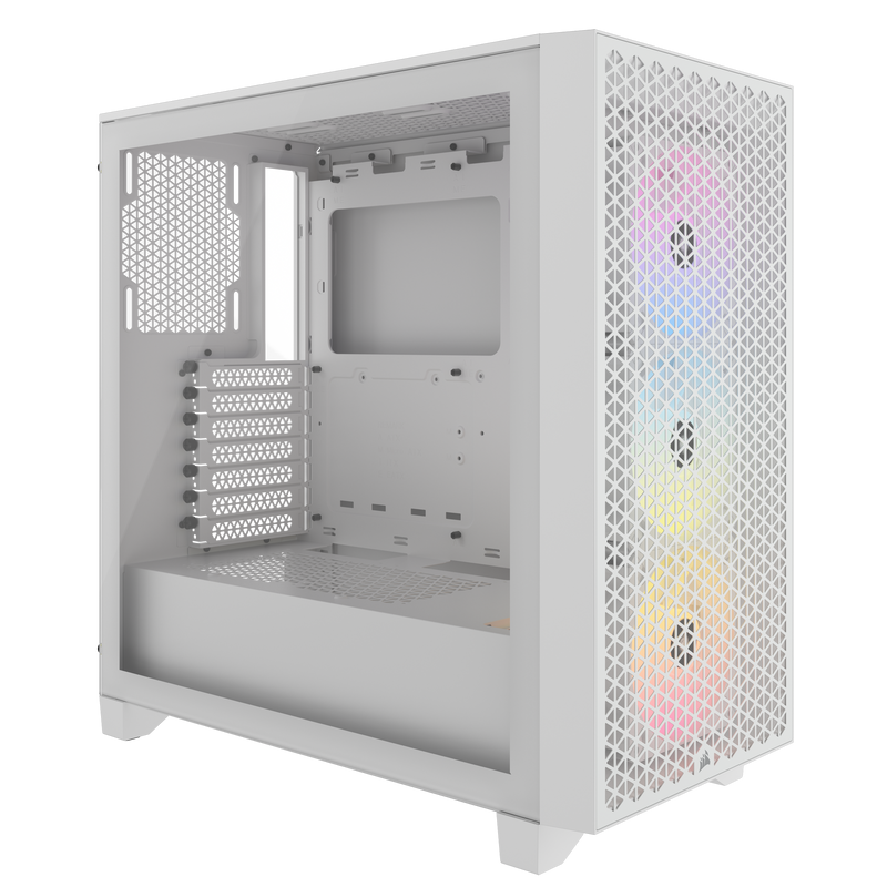 Corsair 3000D RGB Tempered Glass Mid-Tower - White