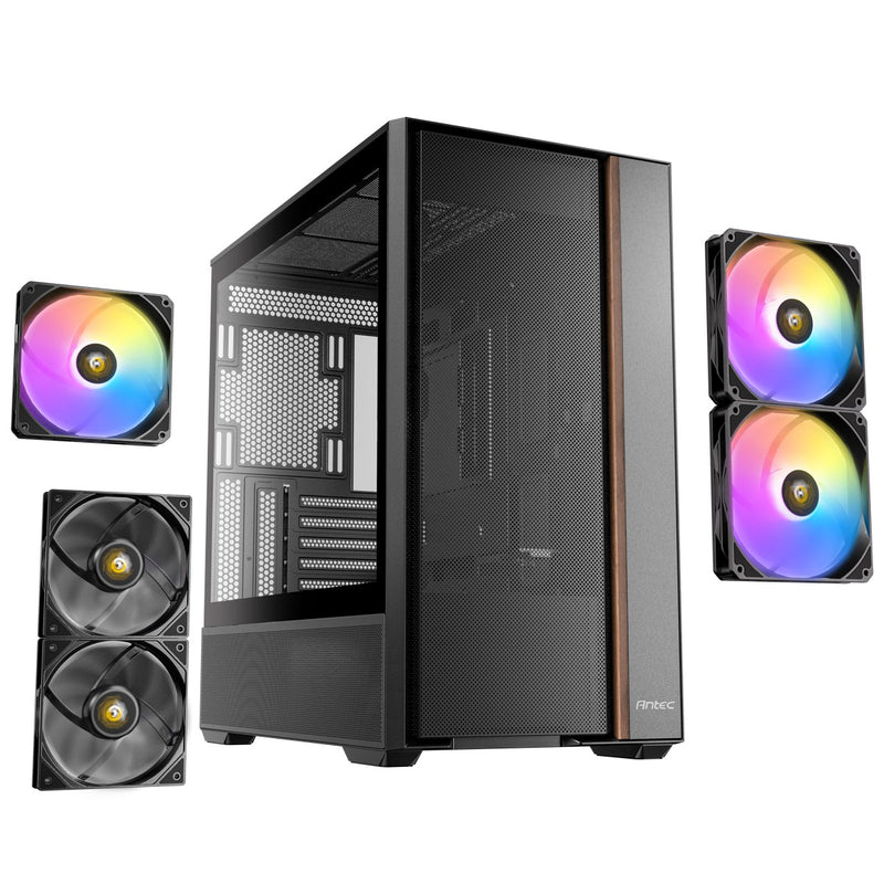 Antec Flux Rear High Airflow ATX Mid Tower Case - Black