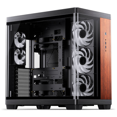Jonsbo TK-4 Wood Dual Chamber ATX Mid-Tower Tempered Glass - Black