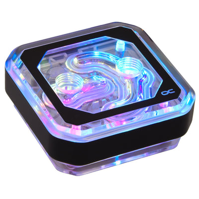 Alphacool XPX Aurora CPU Water Block - Plexi Black Digital RGB