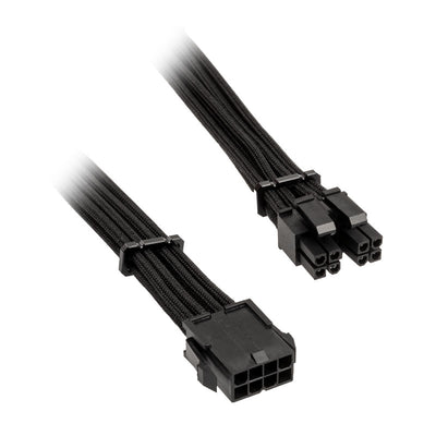BitFenix Alchemy 4 + 4-pin EPS12V extension cable, 45cm, sleeved – black