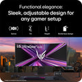 LG UltraGear GX9 5K2K 45GX950A-B 45" WOLED 5120x2160 165Hz 0.03ms FreeSync G-Sync Compatible USB-C HDMI 2.1 DP 2.1 800R Curved Ultrawide Gaming Monitor