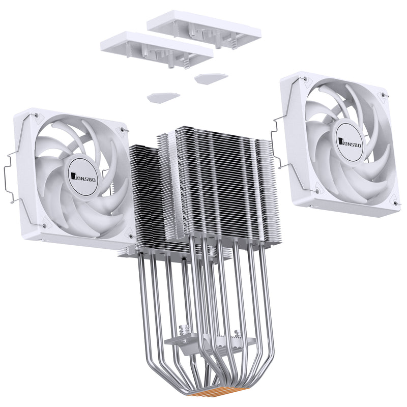 Jonsbo CR-3000E ARGB White Dual Tower CPU Cooler -  120mm