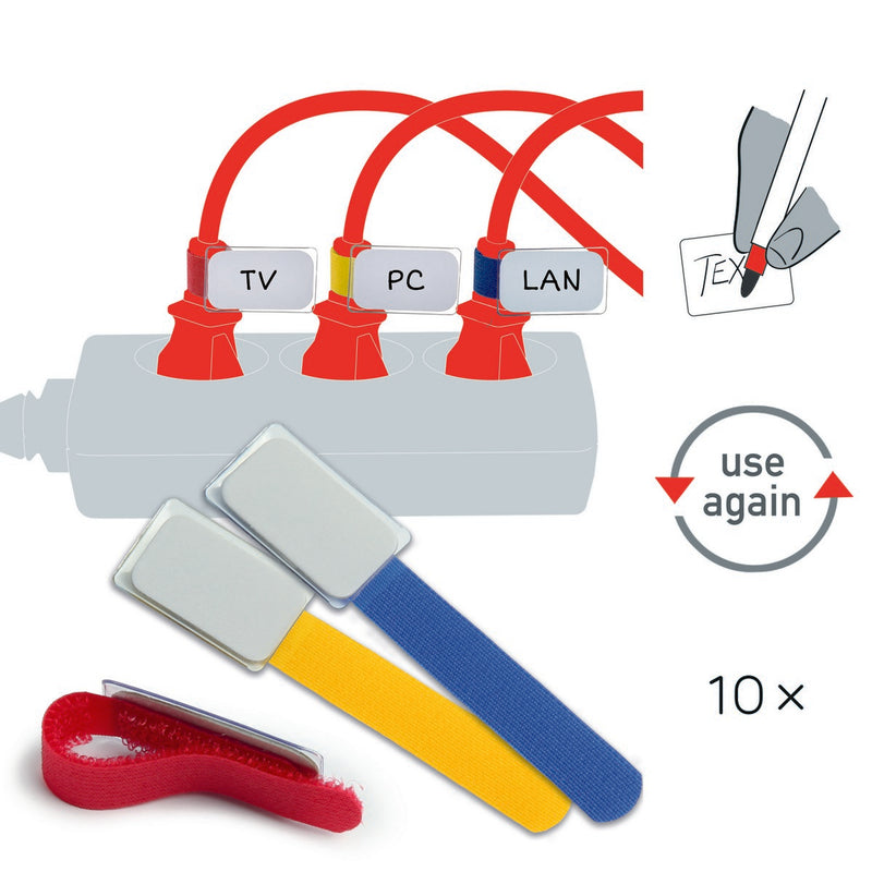 LTC Mini, Cable Management Ties with Labels (mixed)