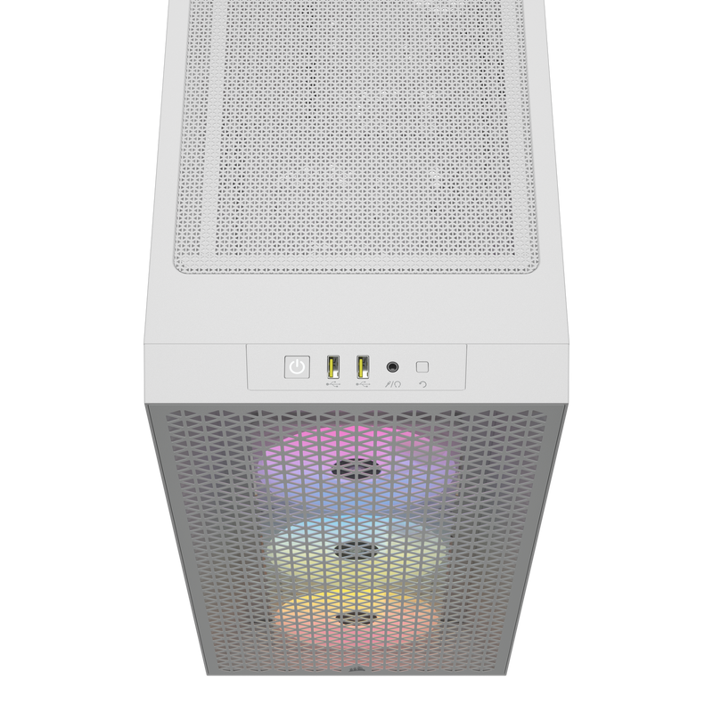 Corsair 3000D RGB Tempered Glass Mid-Tower - White