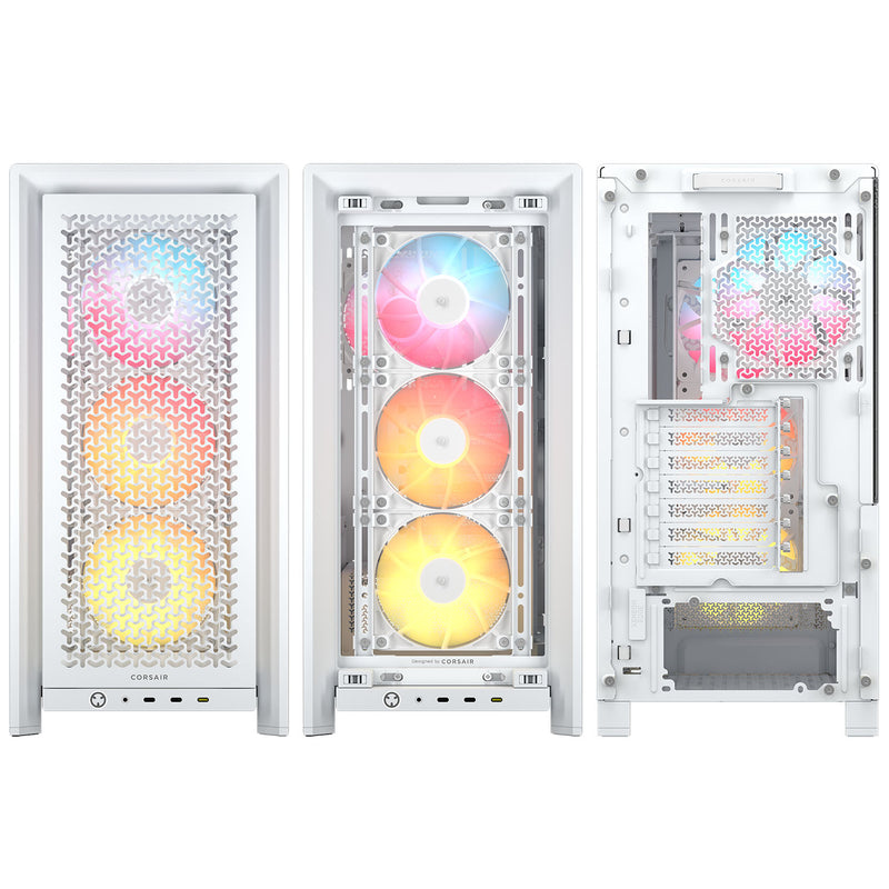 Corsair FRAME 4000D LCD RS ARGB Premium Mid-Tower PC Case - White