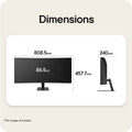 LG UltraWide 34U601B-B 34" 3440x1440 WQHD VA 120Hz FreeSync Curved Ultrawide Productivity Monitor