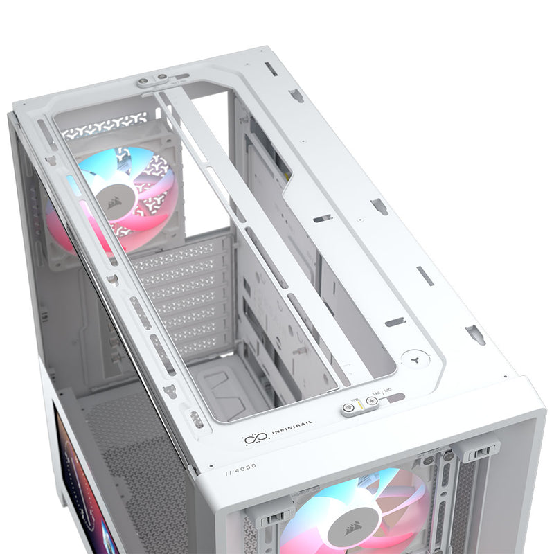 Corsair FRAME 4000D LCD RS ARGB Premium Mid-Tower PC Case - White