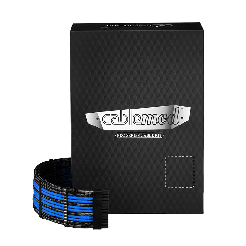 CableMod RT-Series Pro ModMesh Sleeved 12VHPWR Dual Cable Kit for ASUS / Seasonic / Phanteks (Black / Blue)