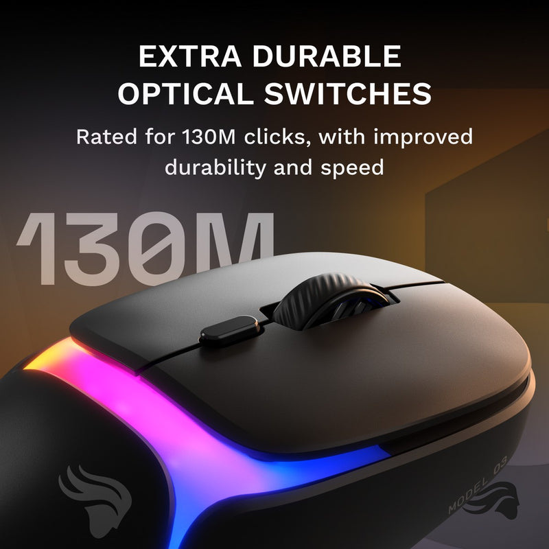 Glorious Gaming Model O3 Wireless Gaming Mouse - InfinitePlay - Black