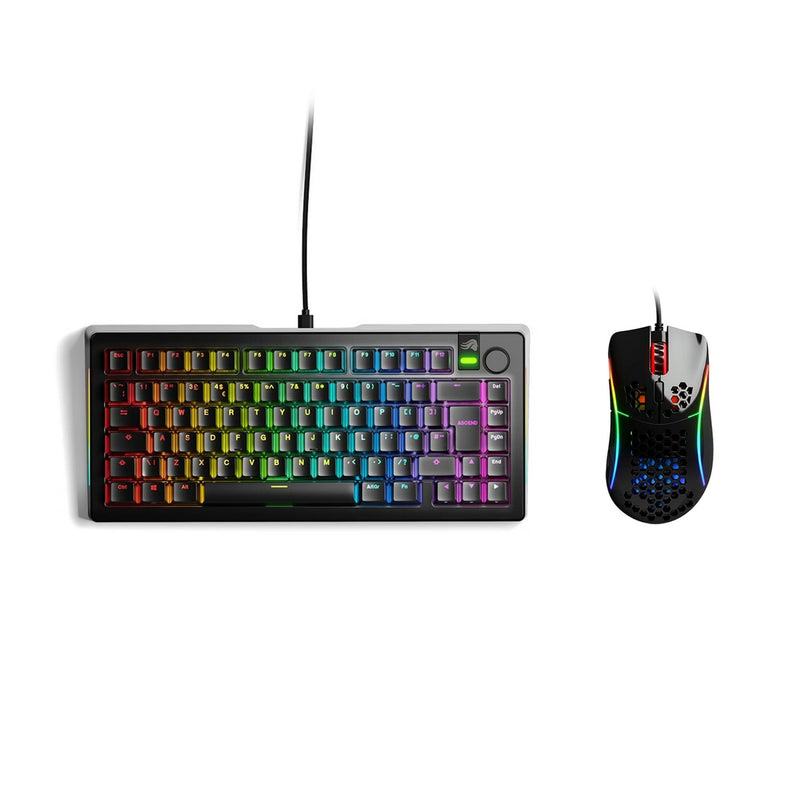 Glorious GMMK 3 Pro 75% and Model D- Keyboard and Gaming Mouse Bundle - Black