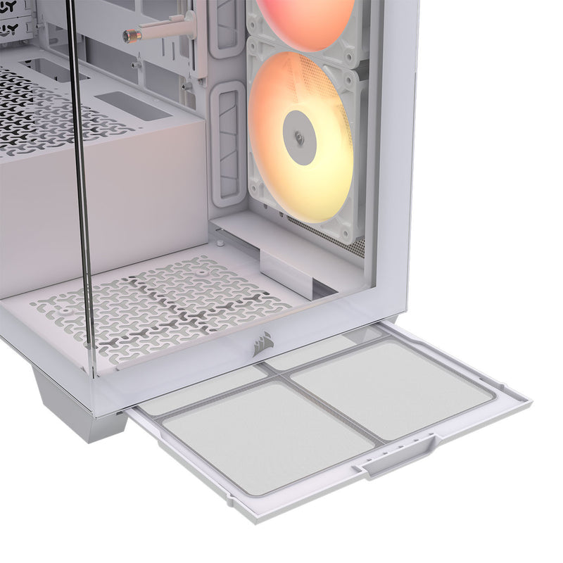 CORSAIR 3500X RS-R ARGB Tempered Glass Mid-Tower PC Case, White