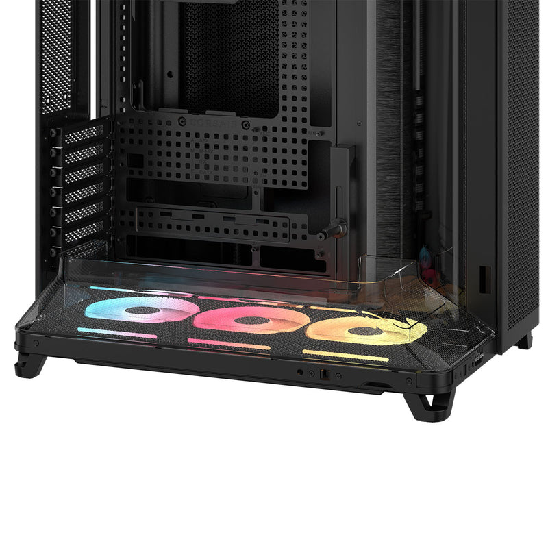 Corsair AIR 5400 LX-R RGB iCUE LINK Triple Chamber Mid-Tower PC Case - Black