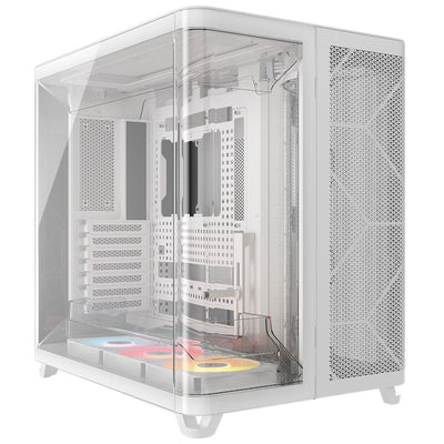 Corsair AIR 5400 RS-R ARGB Triple Chamber Mid-Tower PC Case - White