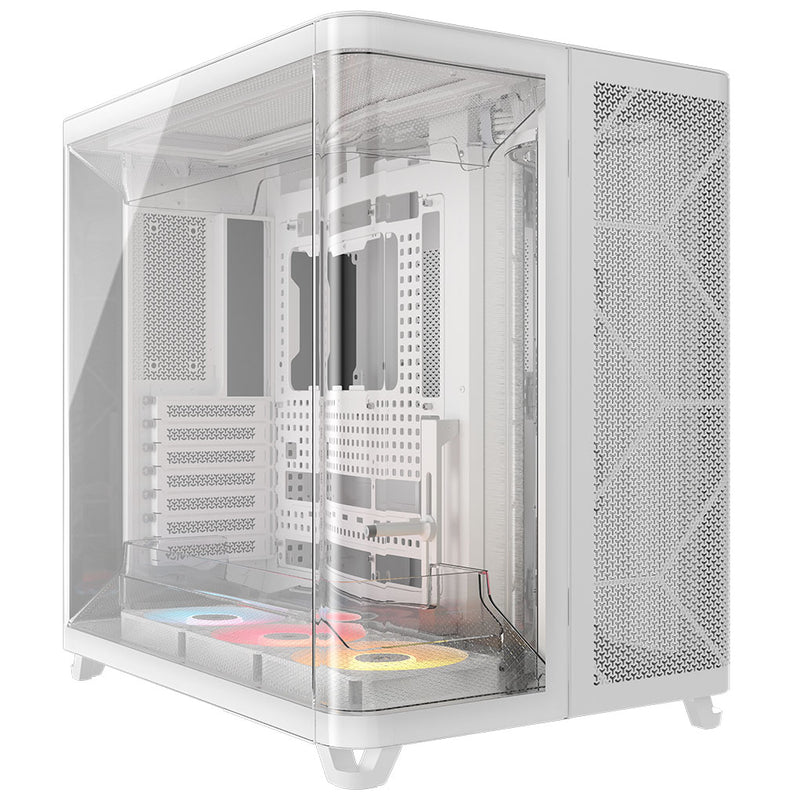 Corsair AIR 5400 RS-R ARGB Triple Chamber Mid-Tower PC Case - White