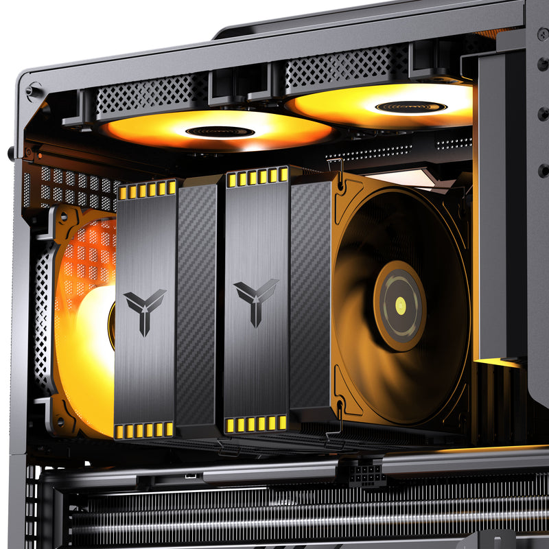 Jonsbo HX6280 RGB Black Dual Tower CPU Cooler -  130mm