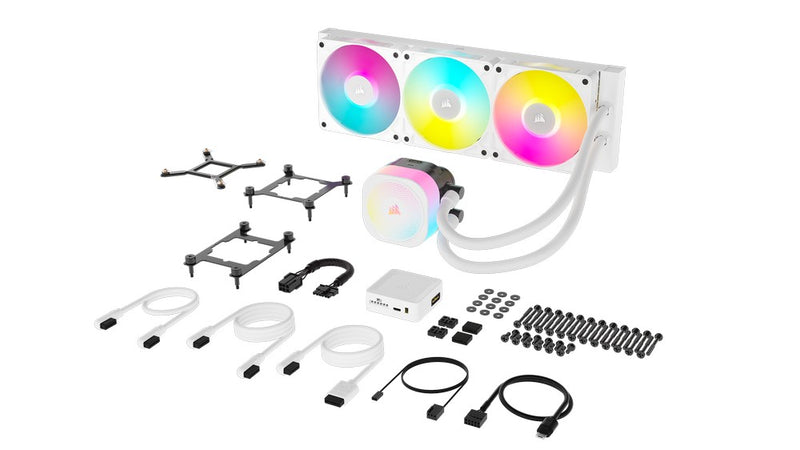 CORSAIR iCUE LINK TITAN 360 RX RGB White All In One CPU Cooler - 360mm