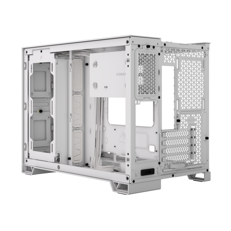 Corsair 2500D AIRFLOW Micro ATX Dual Chamber PC Case – White CC-9011264-WW