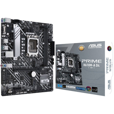 Asus Prime H610M-A D4 CSM - Intel H610 DDR4 Micro ATX Motherboard