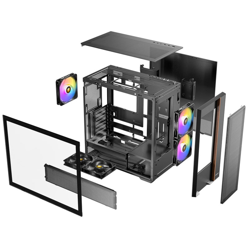Antec Flux Rear High Airflow ATX Mid Tower Case - Black