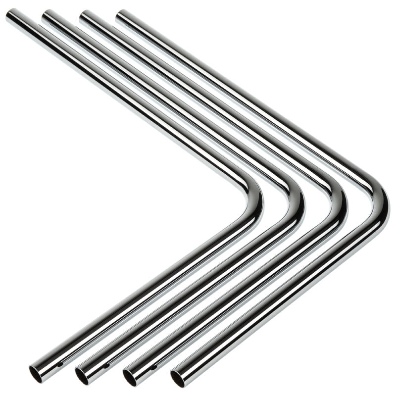 Brass hard tube 14mm AD 220x300mm 90 degrees - Pack of 4 - Silver