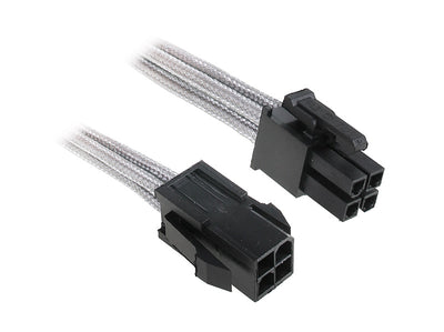 BitFenix Alchemy 4-Pin ATX12V Extension 45cm - sleeved silver/black