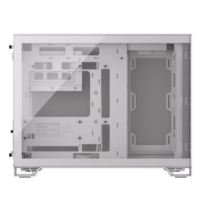 Corsair 2500D AIRFLOW Micro ATX Dual Chamber PC Case – White CC-9011264-WW
