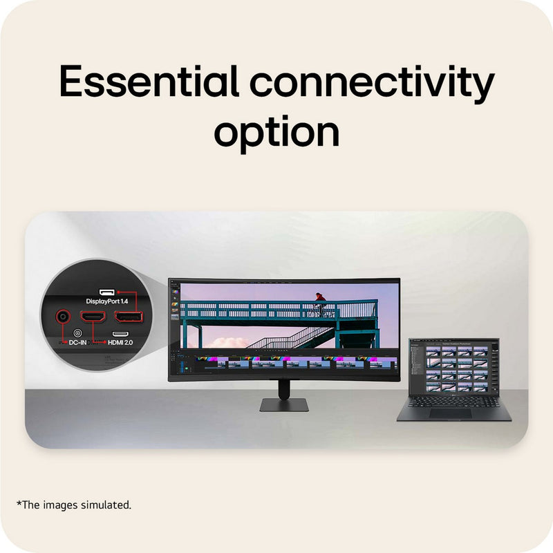 LG UltraWide 34U601B-B 34" 3440x1440 WQHD VA 120Hz FreeSync Curved Ultrawide Productivity Monitor
