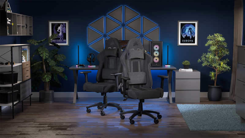 CORSAIR TC100 Gaming Chair - Fabric - Black