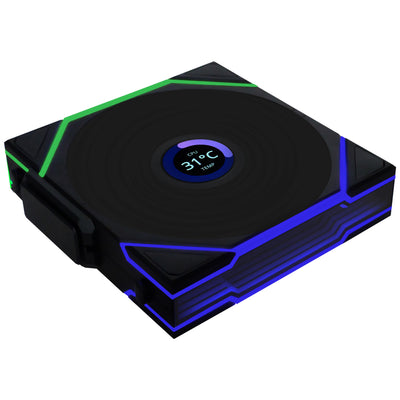 B Grade Lian Li UNI FAN TL LCD Wireless Reverse 120 Black Fan - 120mm