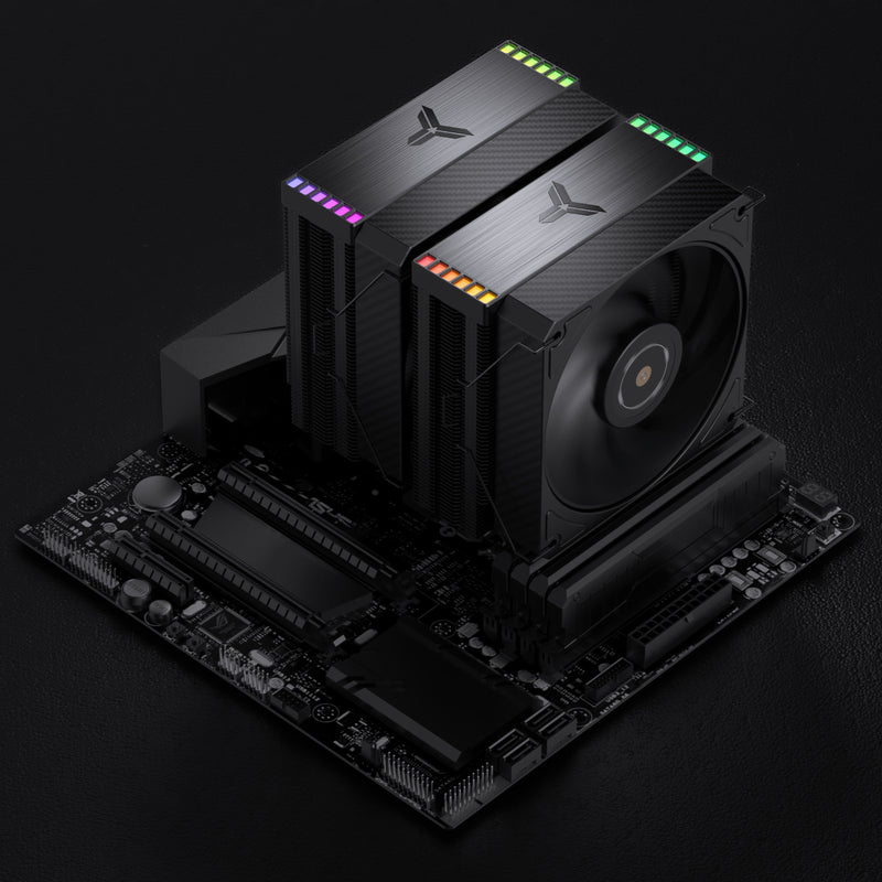 Jonsbo HX6280 RGB Black Dual Tower CPU Cooler -  130mm