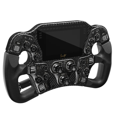 Asetek SimSports Invicta Formula Steering Wheel 4.3" LCD USB-C - Black on Black