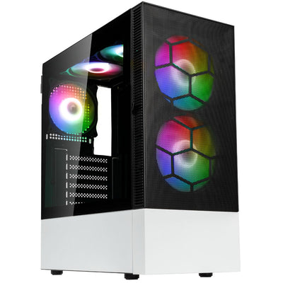 B Grade Kolink Observatory MX Mesh ARGB Midi Tower Case - Black/White