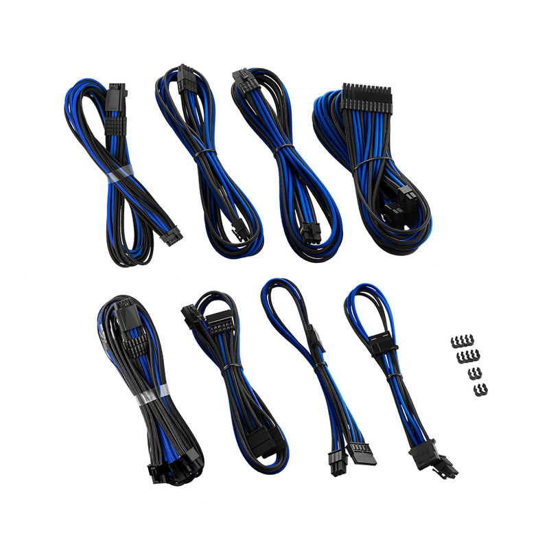 CableMod RT-Series Pro ModMesh Sleeved 12VHPWR Dual Cable Kit for ASUS / Seasonic / Phanteks (Black / Blue)