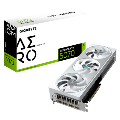 Gigabyte GeForce RTX 5070 Aero OC 12GB GDDR7 PCI-Express Graphics Card
