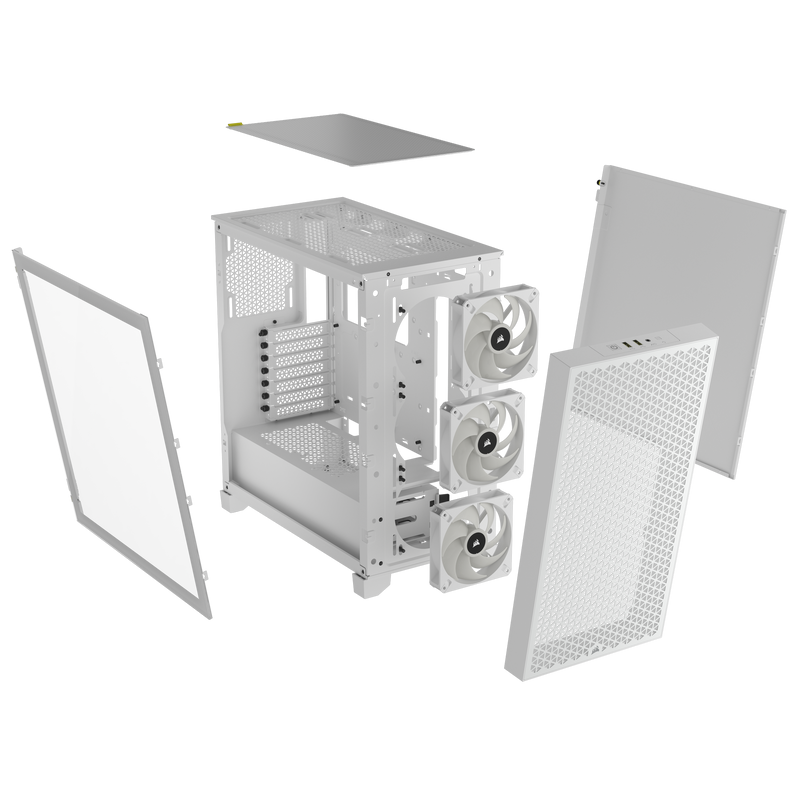 Corsair 3000D RGB Tempered Glass Mid-Tower - White
