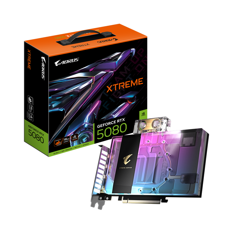 Gigabyte GeForce RTX 5080 Aorus Xtreme Waterforce WB 16GB GDDR7 PCI-Express Graphics Card