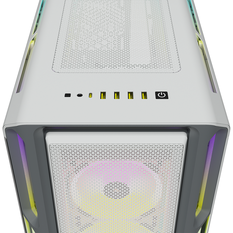 Corsair iCUE 5000T RGB Tempered Glass Mid-Tower Smart Case White (CC-9011231-WW)