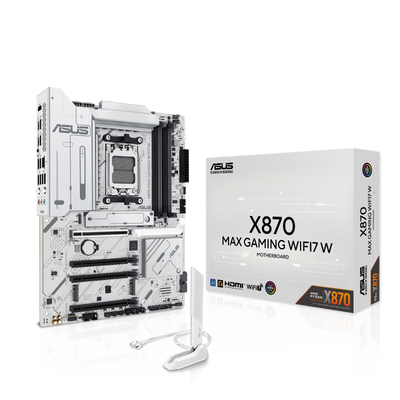 Asus X870 Max Gaming WIFI7 White (Socket AM5) DDR5 ATX Motherboard