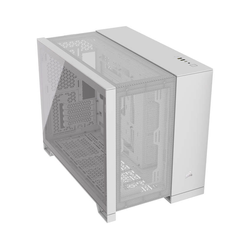 Corsair 2500D AIRFLOW Micro ATX Dual Chamber PC Case – White CC-9011264-WW