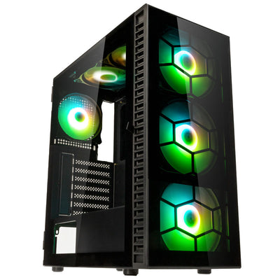 B Grade Kolink Observatory HF Plus Glass ARGB Midi Tower Case - Black