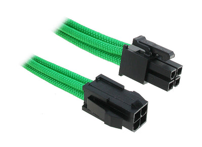 BitFenix Alchemy 4-Pin ATX12V Extension 45cm - sleeved green/black