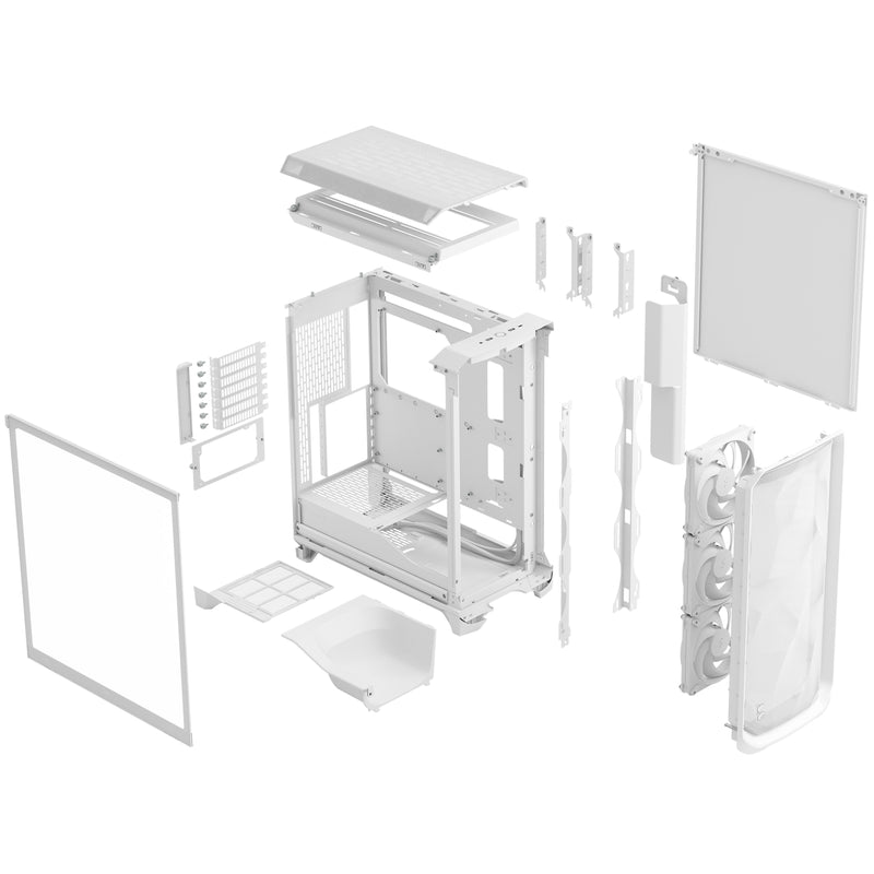 Fractal Design Meshify 3 White TG Clear Tint Case