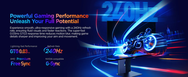 KOORUI 27" S2721XO QD-OLED 2560x1440 240Hz 0.03ms Freesync Widescreen Gaming Monitor