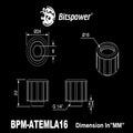 Bitspower Artemis Advanced Multi-Link For OD 16MM - Sandblast Silver