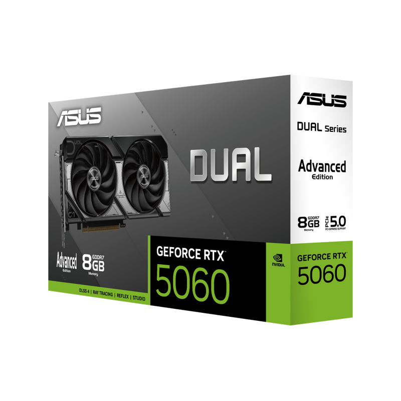 Asus GeForce RTX 5060 Dual OC Advanced 8GB GDDR7 PCI-Express Graphics Card