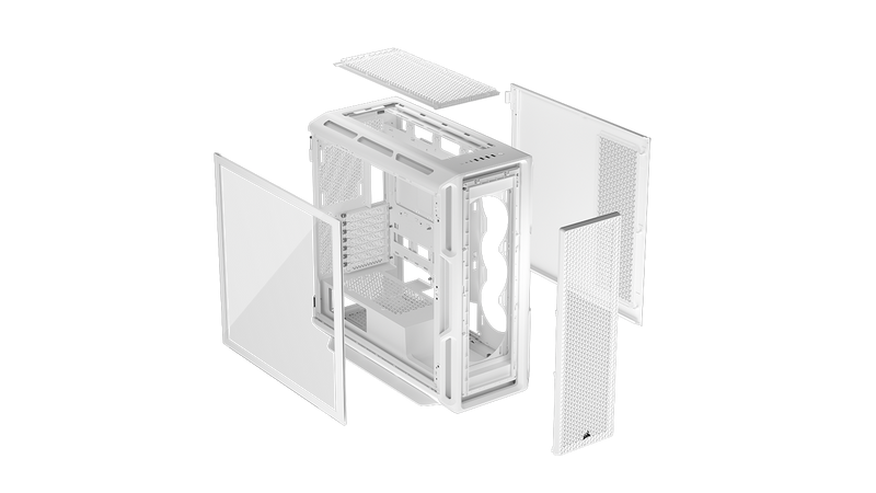 Corsair 5000T Mid-Tower PC Case - White